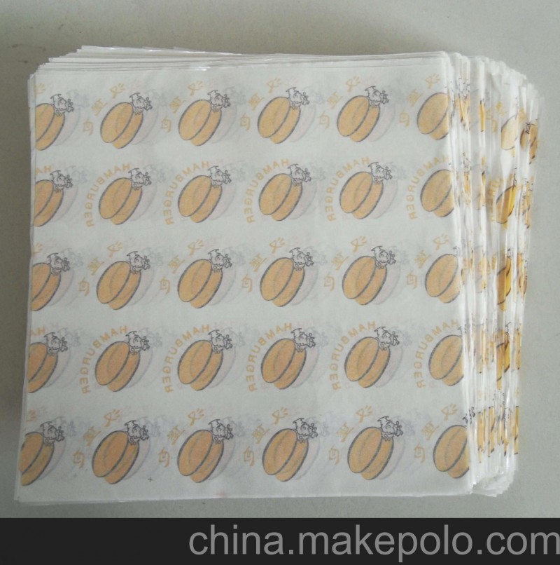 廠家直銷防油淋膜紙 漢堡紙800個(gè)/捆