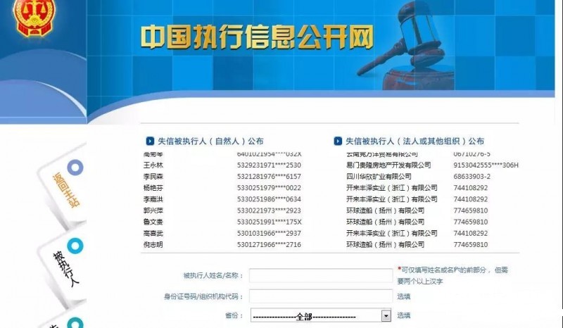 失信企業(yè)